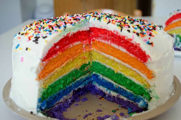  Gökkuşağı (Rainbow) Kek Tarifi, Nasıl Yapılır? (Videolu)